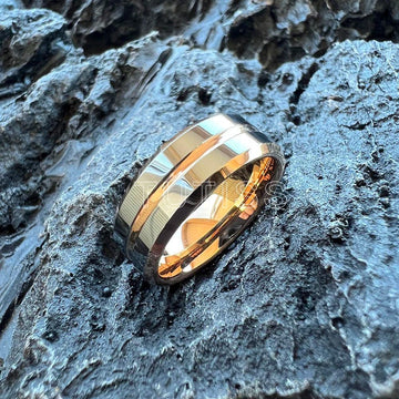 New Center Groove Beveled Edges 6mm 8mm Nice Couples Shiny Tungsten Wedding Rings for Men and Women - The Jewellery Supermarket